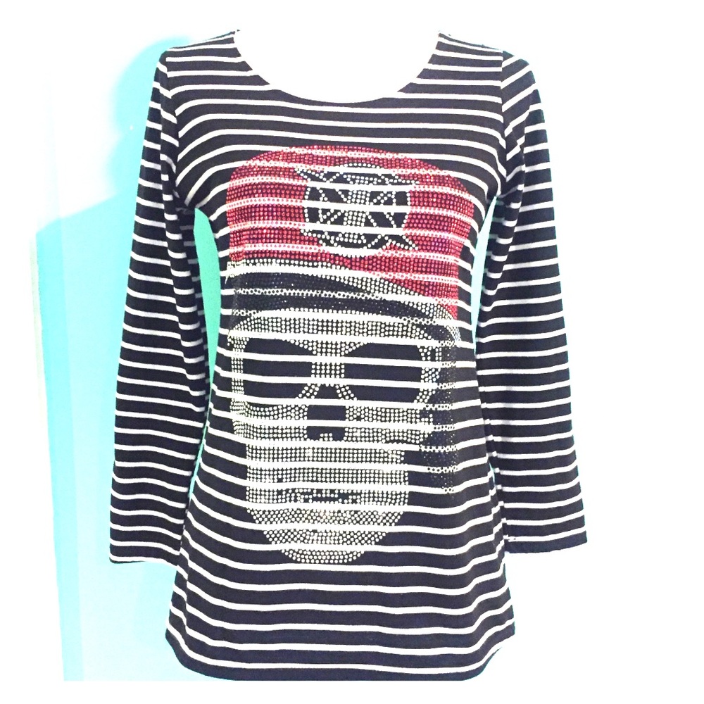 Free For Humanity Paris Chrystal Stripe Tunic